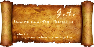 Gaunersdorfer Anzelma névjegykártya